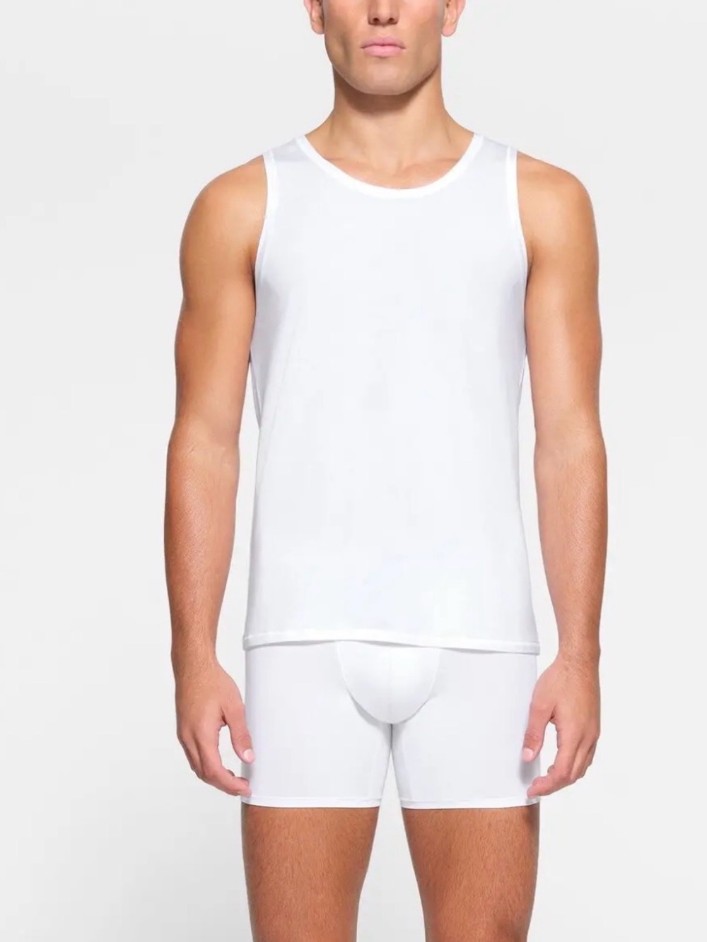 NEW MEN’S SKIMS COTTON STRETCH TANK IN CHALK 2X